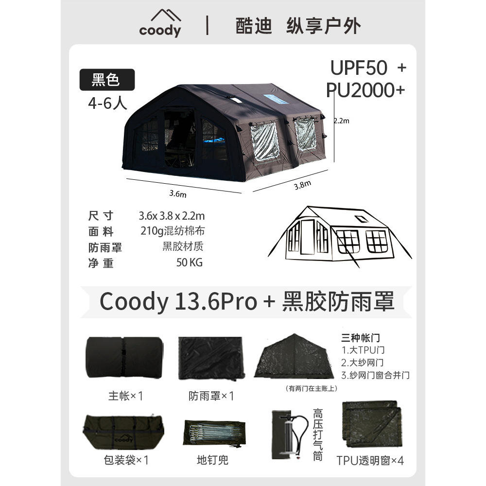 Coody 13.6 Pro Noir Brillant avec Toit Panoramique Effet Vinyle