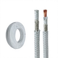 Fil de cuivre pur tressé en mica résistant aux hautes températures 500°C, monoconducteur, 20/11AWG, homologué 600V et plus