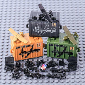 MOC militaire UAV bloc de construction ensemble jouet éducatif soldat <span class=keywords><strong>Police</strong></span> <span class=keywords><strong>SWAT</strong></span> figurines véhicule aérien sans pilote conteneur briques - Product Image 2