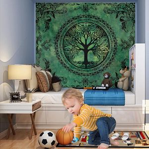 Tapisserie murale personnalisée motif Arbre de Vie, impression polyester de haute qualité, décoration artistique pour chambre, dortoir, salon - Product Image 5