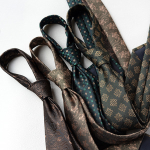 Corbata de Poliéster con Patrón Geométrico de 8 cm, Jacquard, Formal, para Boda, Novio, Negocios - Product Image 1
