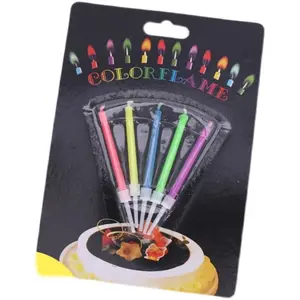 White Glitter-Dipped Tall Birthday Candles, Set of 12 - Cake