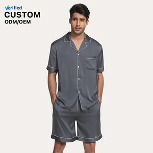 <span class=keywords><strong>Pigiama</strong></span> Estivo da <span class=keywords><strong>Uomo</strong></span> in Raso di Seta Stampato Joymay, Set <span class=keywords><strong>Pigiama</strong></span> Personalizzato in <span class=keywords><strong>Cotone</strong></span> con Bordatura in Bambù - Product Image 1