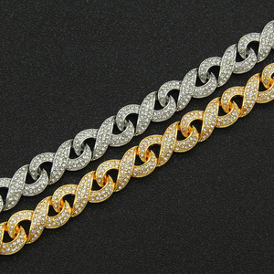 Three-dimensional 8-button Cuban Chain <b>Bracelet</b>, Hip-hop Street Nightclub Wear <b>Bracelet</b> Accessories Tanjing - Product Image 3