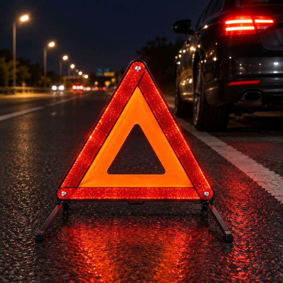 Refractive Traffic Sign Wind Resistant Folding Warning Triangle High Intensity Red Reflective ...