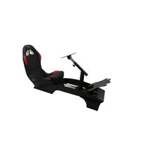 Cabina de Simulación de Carreras F1 Profesional con Asiento, Diseño Plegable Ajustable con Movimiento Completo para Simulador de Juegos de PC y PS5