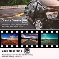 Caméra DVR automatique 4K haute résolution Caméra de tableau de bord de navigation GPS avec capteur G Wifi 3 lentilles pour voitures et véhicules