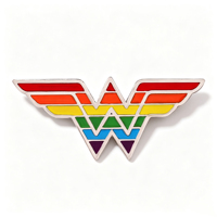 Broche en émail moulé en forme d'aile d'arc-en-ciel, en métal coloré, pour sac à dos, vêtements, décoration, cadeau, objet de collection