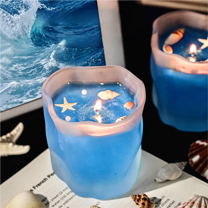 Nouvelles bougies parfumées sur le thème de l'océan 2026 avec coquillages, bougies en gel de coquillages océaniques faites à <span class=keywords><strong>la</strong></span> main, coffrets cadeaux pour filles - Product Image 4