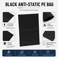 Kundenspezifische Farbige ESD Antistatische Offene Flache PE-Beutel Benutzerdefinierte Größe Logo Siebdruck Industrielle Verpackung Elektronik PCB IC