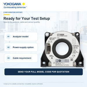 โยโกกาว่า CT1000A เซ็นเซอร์วัดกระแสไฟฟ้าความแม่นยำสูง 1000 แอมป์ แบนด์วิดท์ 300kHz (-3 DB) อุปกรณ์อิเล็กทรอนิกส์สำหรับการทดสอบมอเตอร์ EV - Product Image 5