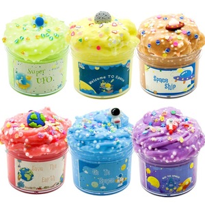 Slime bleu en forme de gâteau, non collant, super doux, jouet de boue, cadeaux d'anniversaire pour enfants de 4 à 12 ans, slime beurre DIY, cadeau de fête pour filles et garçons - Product Image 2