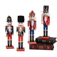Figurine de soldat casse-noisette en bois, décoration de Noël, sculptée à la main, style européen, ornement de bureau