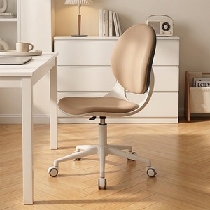 Chaise de bureau moderne réglable, pivotante et rembourrée, avec dossier solide et accoudoirs fixes, idéale pour la maison et le bureau. - Product Image 3