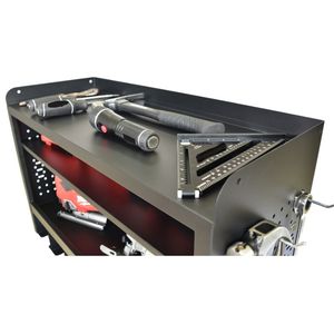 Armoire à outils murale OEM personnalisable en acier thermolaqué noir mat, capacité de charge de 125 kg, garantie de 2 ans, marque CSPS - Product Image 6