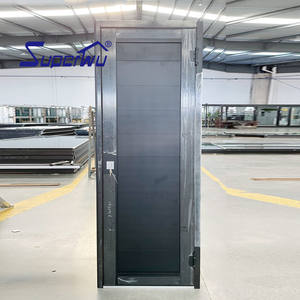 Superhouse Nfrc/Fpa Orkaan Proof Impact Beoordeeld Aluminium Draaideur Aluminium Plaat Deur Aangepaste Kleur Scharnierende Deur - Product Image 1