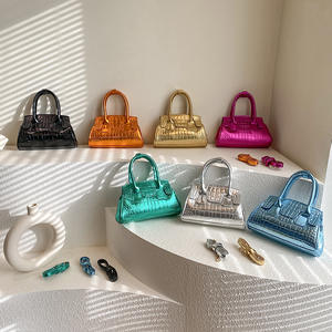 Bolso de mano de color dorado y rosa para mujer, bolso de mano <span class=keywords><strong>juvenil</strong></span>, de lujo, barato, nuevo diseño - Product Image 2