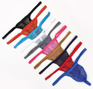 Sous-vêtements pour hommes <span class=keywords><strong>String</strong></span> en V en maille avec taille basse <span class=keywords><strong>String</strong></span> sexy en forme de V de grande taille - Product Image 1