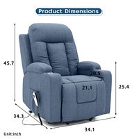 Geeksofa Chaise inclinable avec porte-gobelet pour personnes âgées et handicapées, électrique et électrique