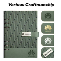 Carnet rechargeable en cuir PU A5 avec logo personnalisé et stylo, coffret cadeau d'entreprise