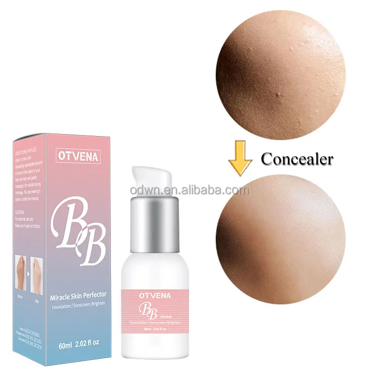 Fond de teint hydratant Base maquillage éclaircissant naturel BB crème cosmétiques OTVENA