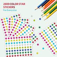 2800 autocollants étoiles brillants en papier métallisé 6,8x4,8 pouces, 35 feuilles, pour tableaux de motivation des enfants, fournitures de bureau et scolaires, enseignants