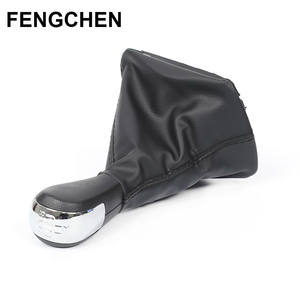 Fengchen – couvercle de pommeau de levier de vitesse en cuir, pour Skoda Octavia, Transmission manuelle, 5 ou 6 vitesses - Product Image 1