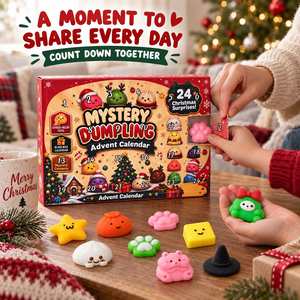 TOYSRUNNER Plastic Non-Toxic <b>Birthday</b> Promotion Dumpling Squishy Advent Calendar Blind <b>Box</b> Customer Reward Mini Sensory Toy <b>Gift</b> - Product Image 2