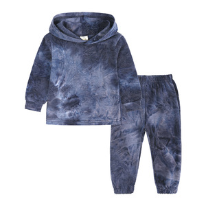 Ensemble de vêtements pour enfants Tie Dye, sweat à capuche et pantalon pour garçon, ensemble de vêtements à la mode pour petites filles, ensemble de jogging pour garçons, personnalisé - Product Image 2