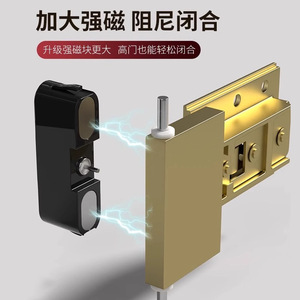 Charnière de porte en verre à cadre en aluminium Kaishengxi avec charnières dissimulées supérieures et inférieures, ouverture à grand angle, pour porte d'armoire minimaliste - Product Image 5