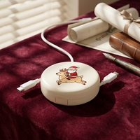 Boîte de rangement pour câbles de charge avec impression UV, design tendance et portable, produit promotionnel pour le bureau, cadeau de Noël