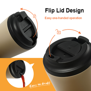 Ly kem giữ nhiệt 2 trong 1 bằng thép không gỉ 13oz thiết kế mới nhất, có thể dùng làm cốc cà phê, in logo tùy chỉnh - Product Image 3