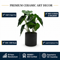 Mini pots en céramique émaillée pour plantes artificielles, bonsaïs, petits ornements pour la décoration de bureau et de jardin, jardinières pour fleurs