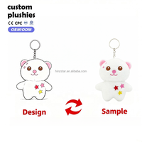 Porte-clés mignon en peluche mouton blanc avec broderie étoile colorée, breloque agneau moelleux, décoration de sac Kawaii, cadeau animal en peluche de dessin animé