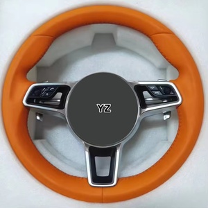 Volant en cuir YZ Upgrade neuf pour <span class=keywords><strong>Porsche</strong></span> Panamera Macan Cayenne Boxster Cayman Taycan 918 911 718 970 971 - Product Image 2