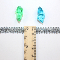 Accessoires vestimentaires : Garniture métallique, Ruban de dentelle, Tresse, Dentelle cercle centipède argentée et dorée, Garniture tissée