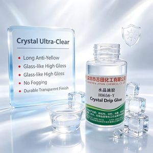 Résine époxy transparente H0656-Y 3:1 AB à faible bullement, anti-jaunissement, colle de moulage dure <span class=keywords><strong>pour</strong></span> bijoux DIY et revêtement de table en résine - Product Image 1