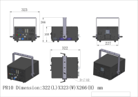 Sistema de Espectáculo Láser RGB a Todo Color Optlaser PR10000-RGB de 10 W con Control ILDA