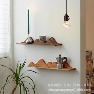 Wooden <b>Wall</b> <b>Mounted</b> Storage <b>Shelf</b> Rectangle Durable Multipurpose Bedroom Living Room <b>Wall</b> Rack - Product Image 2