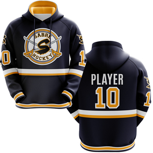 Servicio OEM de alta calidad Sudaderas con capucha de equipo de hockey personalizadas Sudadera con capucha de hockey con cordones