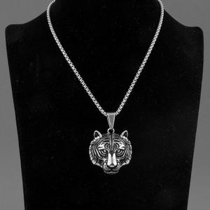 Collier en acier inoxydable avec pendentif tigre personnalisé OEM, bijoux hip-hop, bienvenue sur la commande directe d'usine - Product Image 3