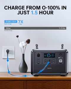Power Station 300W 500W 600W 1000W 1200W Portable Bank Powerstation <b>Camping</b> Home P1201 Portable Power Station P1201 - Product Image 2