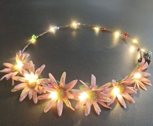 Diadema de Flores LED, Diademas de Flores Luminosas, Coronas Florales Brillantes para Bodas, Fiestas en la Playa, Cumpleaños, Cosplay - Product Image 3