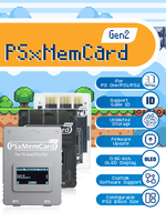2025 Neuer Upgrade PSxMemCard Gen2 Speicherkarte zum Speichern von Spielständen für PS1 und PS2 Spielkonsolen