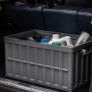 <span class=keywords><strong>64L</strong></span> Đóng Mở Lưu Trữ Thùng Có Nắp Đậy Gấp Nắp Xe Lưu Trữ Thùng Nhựa Hàng Tạp Hóa Cắm Trại Lưu Trữ Hộp - Product Image 3
