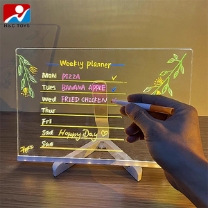 Pizarra de Dibujo Acrílica Luminosa de Gran Tamaño, Pizarra de Dibujo LED Borrable con Juego Completo de Soporte para Pinceles y Paño de Limpieza - Product Image 6