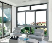 Fenêtres coulissantes en verre aluminium, fenêtres de maison de cm, vente directe d'usine