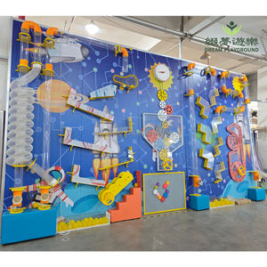 Dream Kids Indoor Interactive Pipe Orbit Ball Wall <span class=keywords><strong>Fort</strong></span> Aerodynamic Science Educational Playground Equipment with Light & Music - Product Image 3