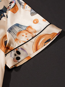 Nuevo Conjunto de <span class=keywords><strong>Pijamas</strong></span> de <span class=keywords><strong>Verano</strong></span> para Mujer, <span class=keywords><strong>Pijamas</strong></span> Casuales con Estampado Temático de Halloween - Product Image 4
