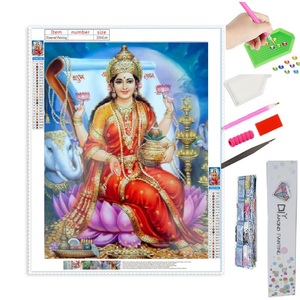 Wholesale 5D DIY 30*40cm Square Drill Hindu <strong>Buddha</strong> Statue Indian Religious Diamond <strong>Painting</strong> for Living Room Decoration - Product Image 1